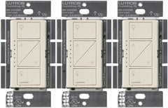 Lutron Caseta front panel showing sleek switch and clear controls benefit quick identification