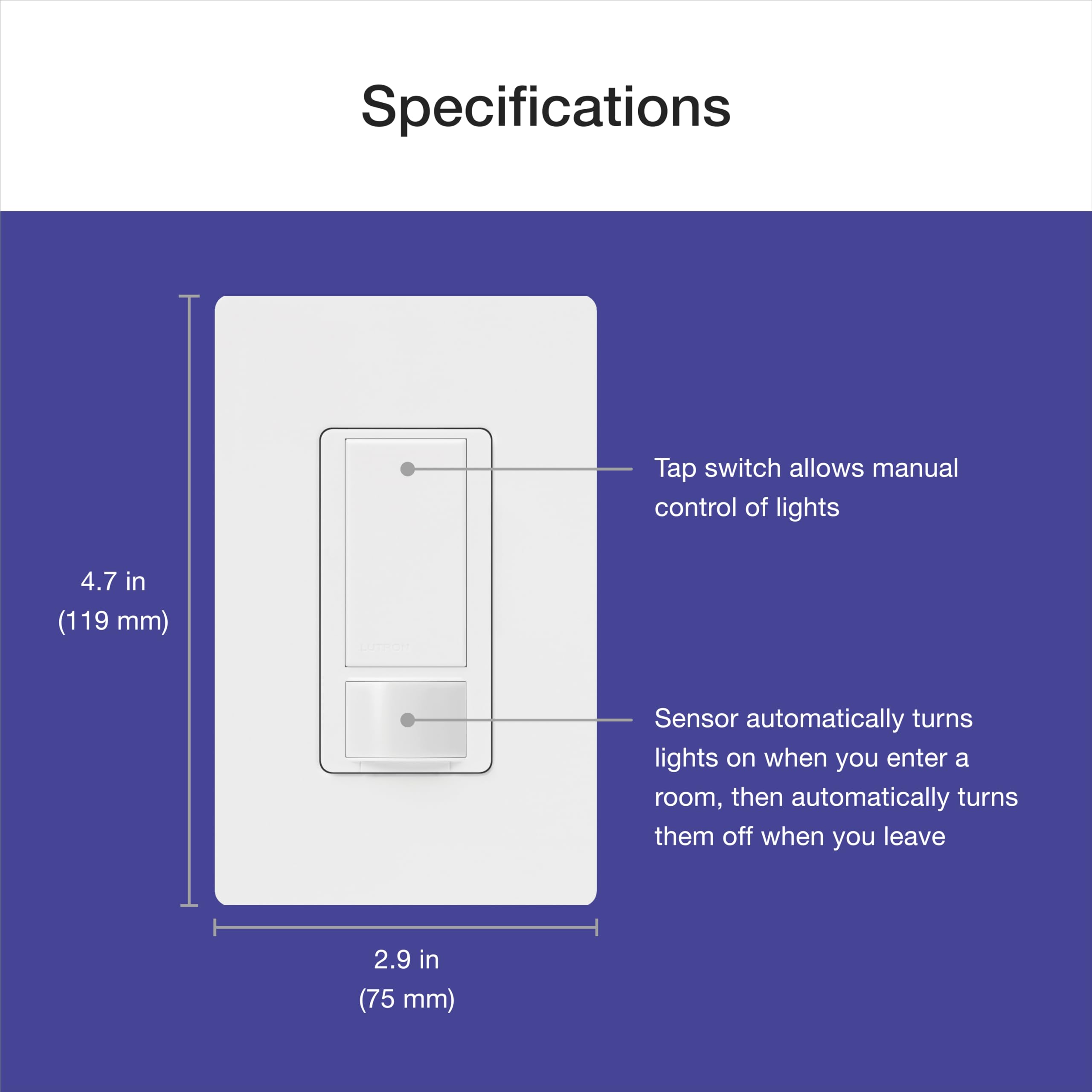 Lutron Maestro in kitchen entryway lifestyle shot showing practical everyday use