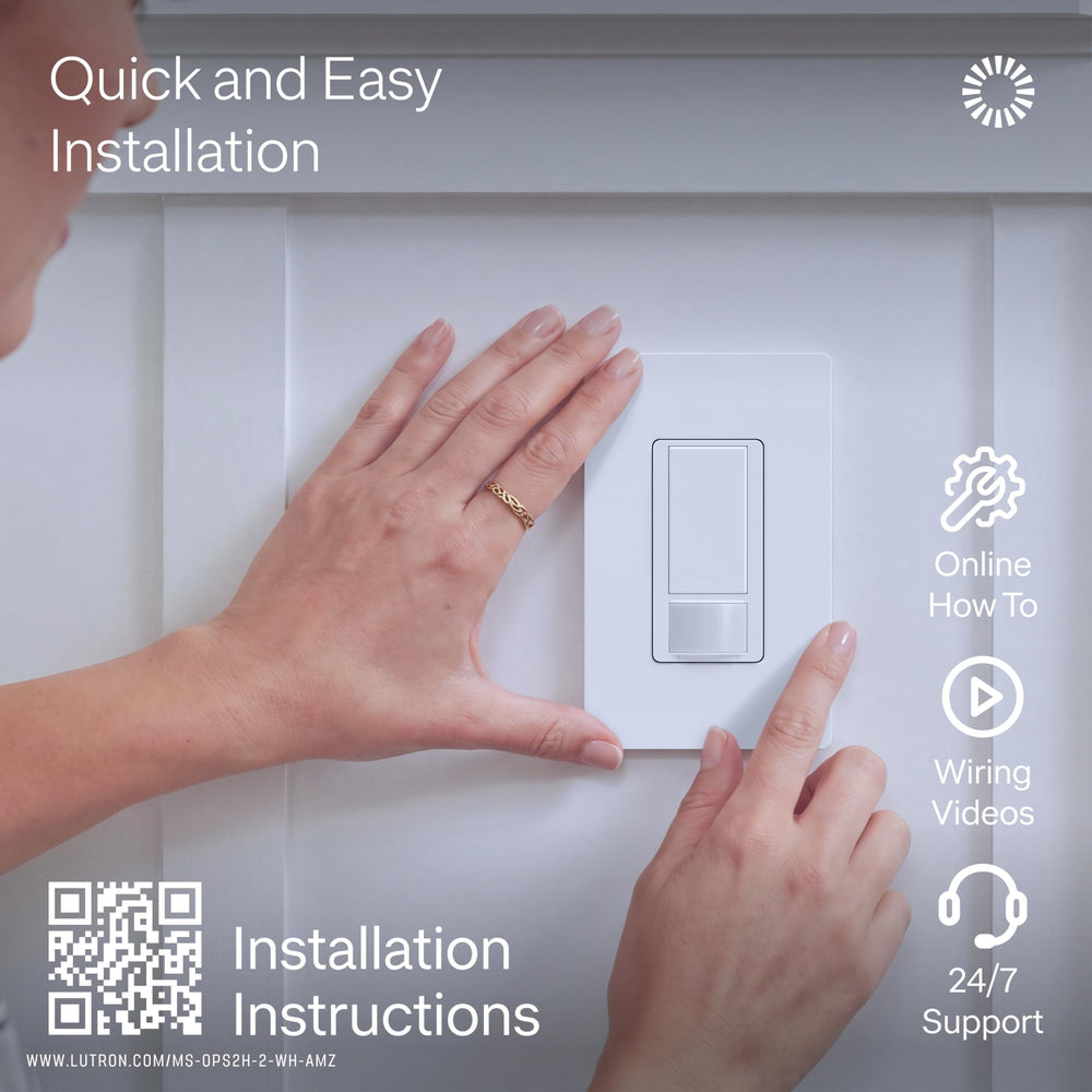Lutron Maestro side profile showing buttons and convenient user controls