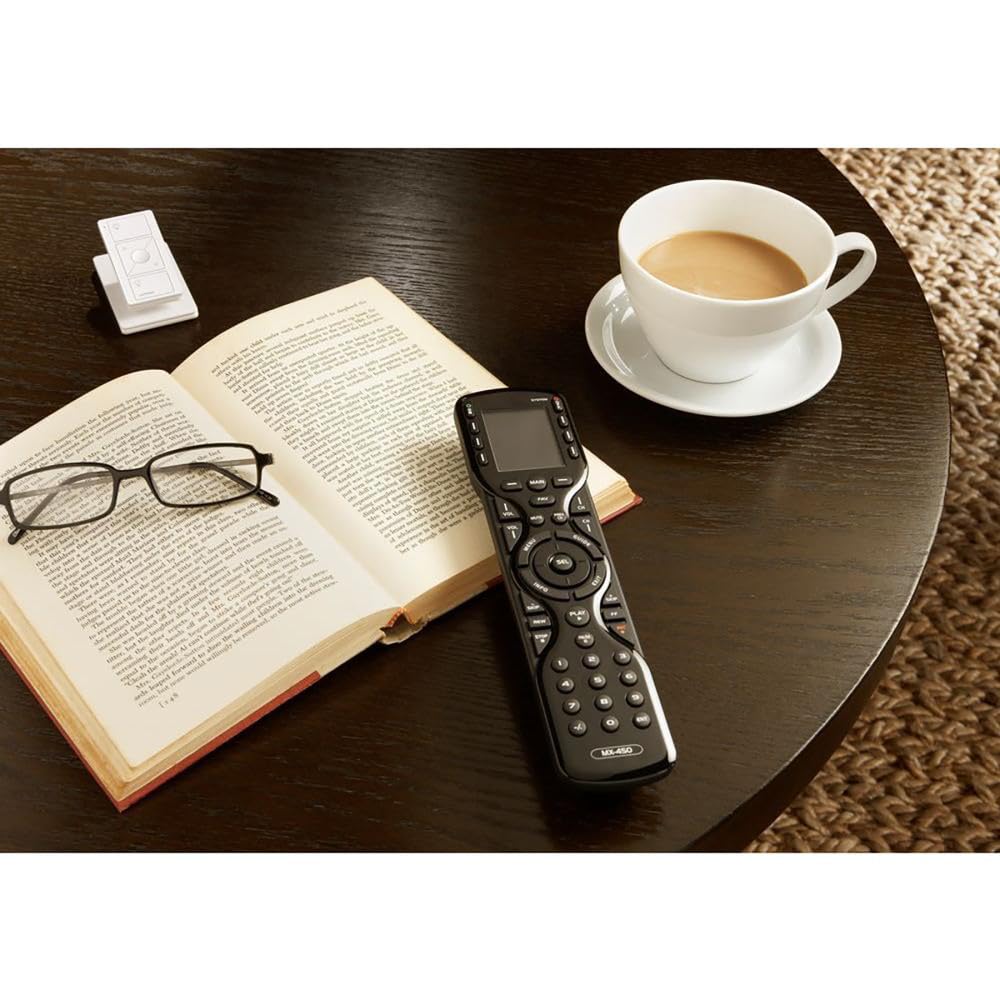 Lutron Pico on tabletop pedestal illustrating portable placement benefit