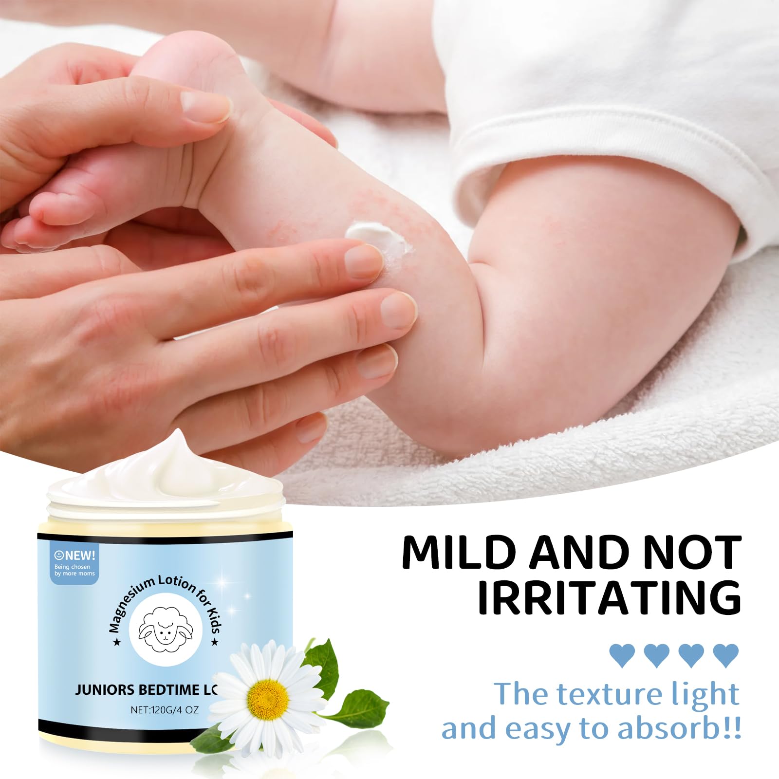 LUusmm being applied to child’s arm demonstrating soothing touch