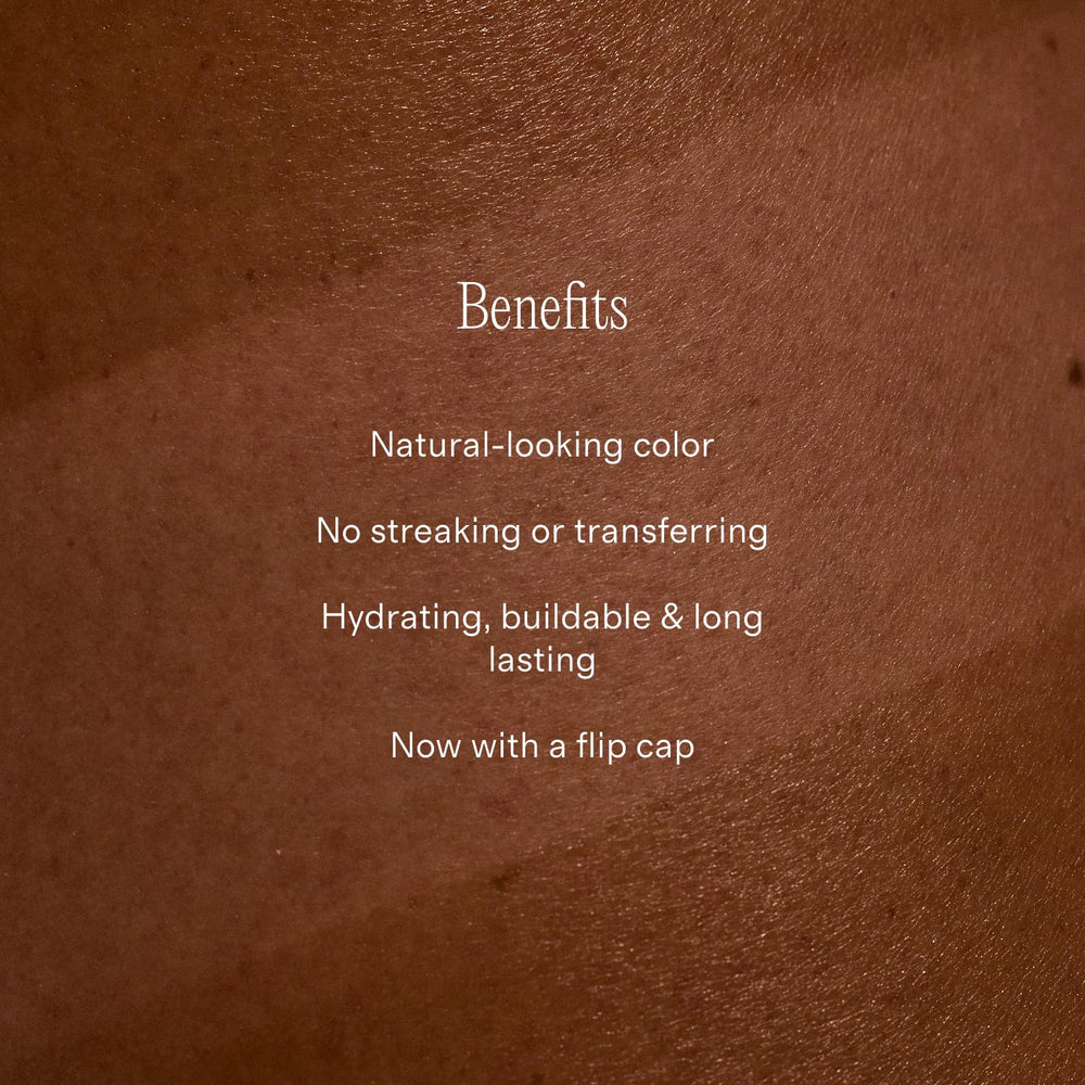 Lux Unfiltered applied on arm demonstrating even, streak-free color
