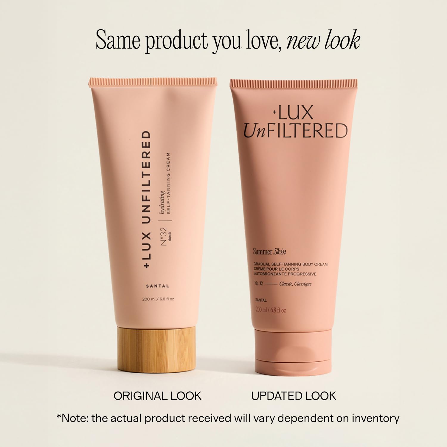 Lux Unfiltered Santal lotion texture close-up showing creamy, moisturizing consistency
