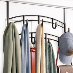 LYNK over the door 9-hook front view showing full capacity and neat organization