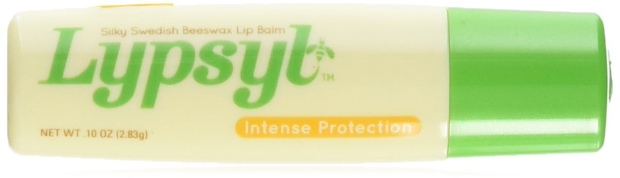 Lypsyl lip balm front packaging showing mint tube and quick-application benefit