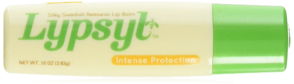 Lypsyl lip balm front packaging showing mint tube and quick-application benefit
