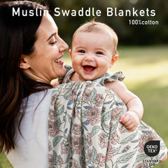 LYRICHOM BABY close-up of muslin weave showing soft texture and breathability benefit