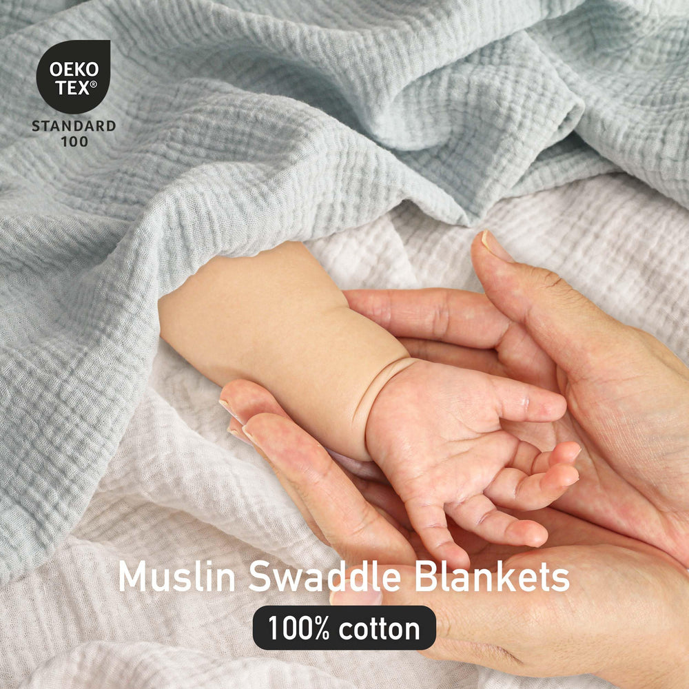 LYRICHOM BABY close-up of muslin weave highlighting gentle texture and breathability