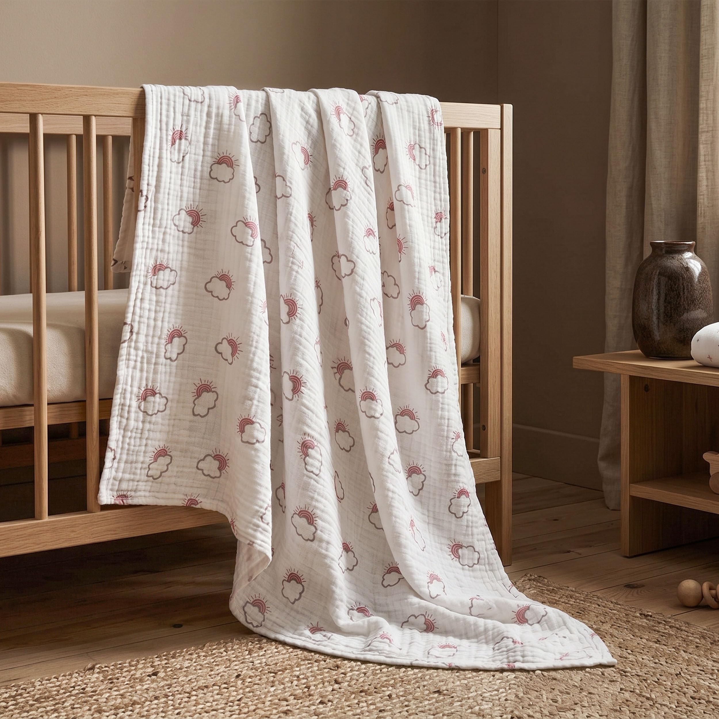 LYRICHOM BABY swaddled newborn demonstrating secure comfortable wrap