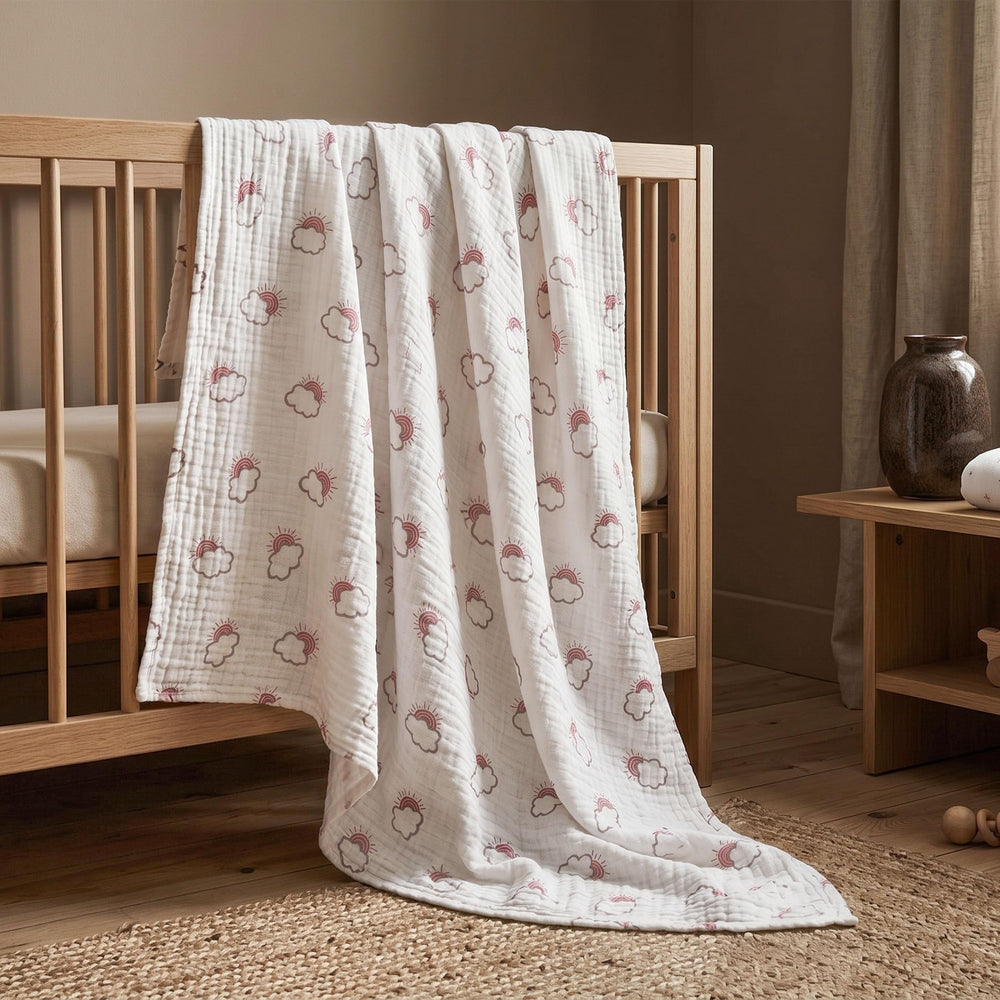 LYRICHOM BABY swaddled newborn demonstrating secure comfortable wrap