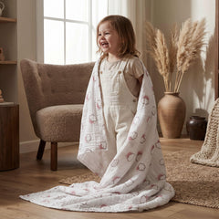 LYRICHOM BABY close-up of soft muslin weave showing breathable texture