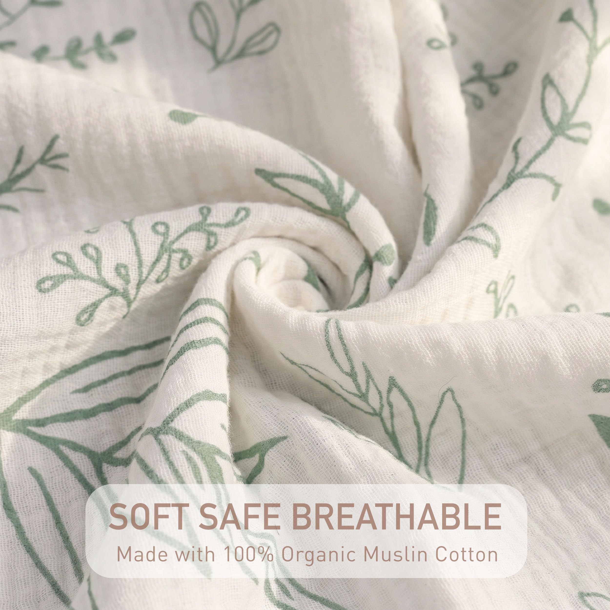 LYRICHOM BABY three folded swaddle blankets illustrating included colorways
