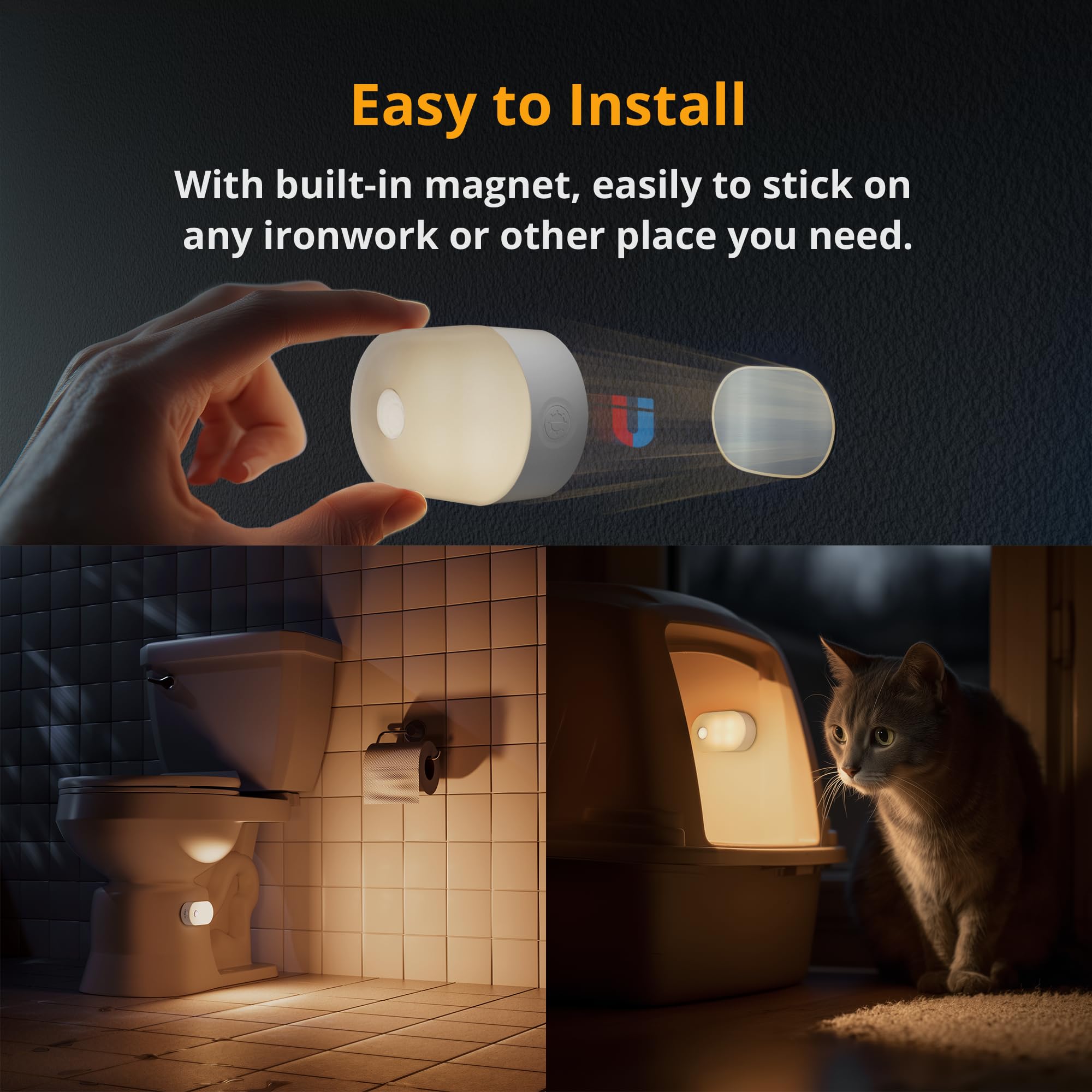Lyridz mounted on staircase enhancing safety with motion-activated light benefit