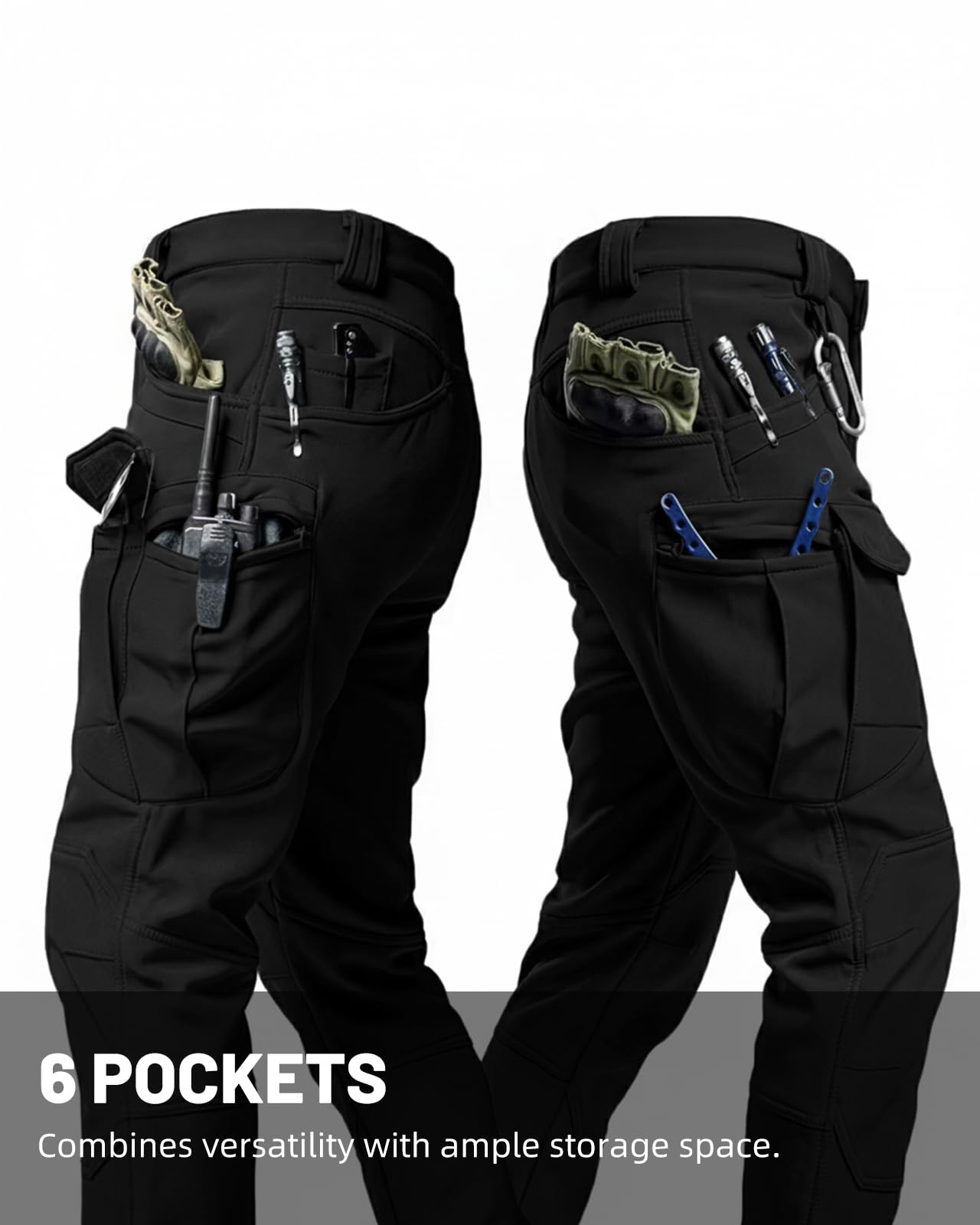 LYRXXX elastic waistband detail offering stable comfortable fit without a belt