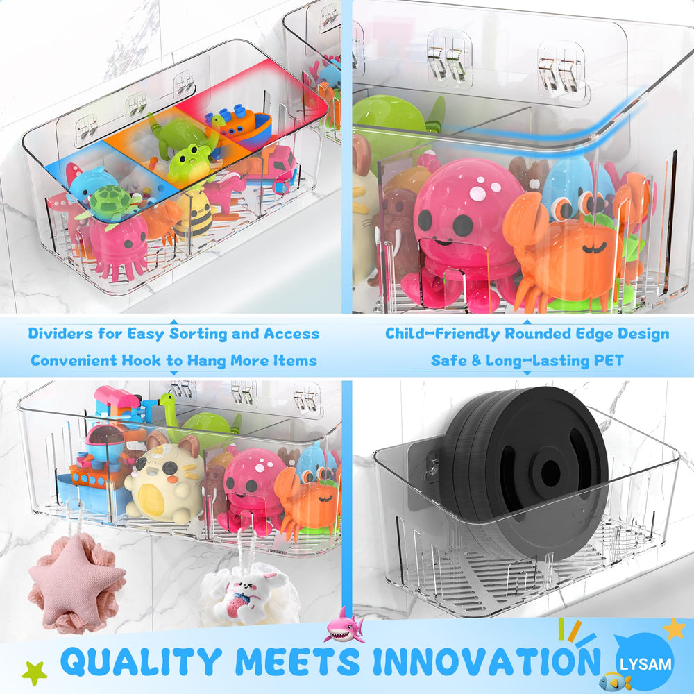 Lysam interior with removable dividers displaying three organized compartments