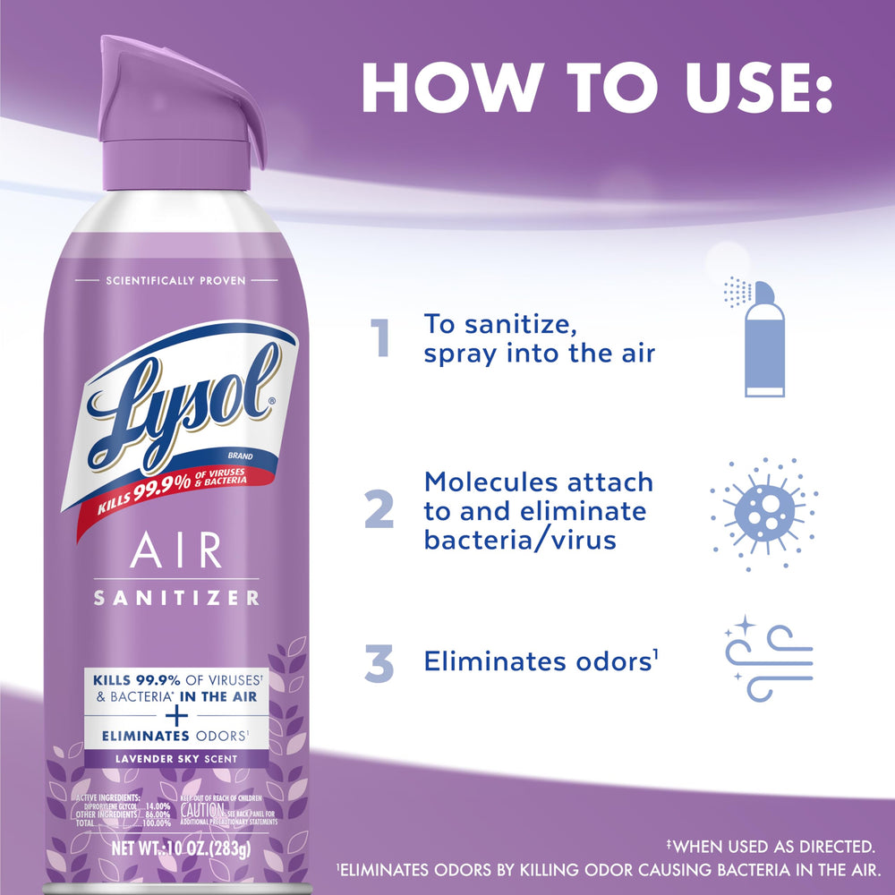 Lysol can in bathroom setting offering odor control and freshness