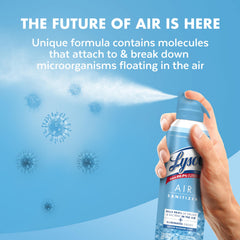 Lysol fragrance labels highlighting scent options and fresh air benefit