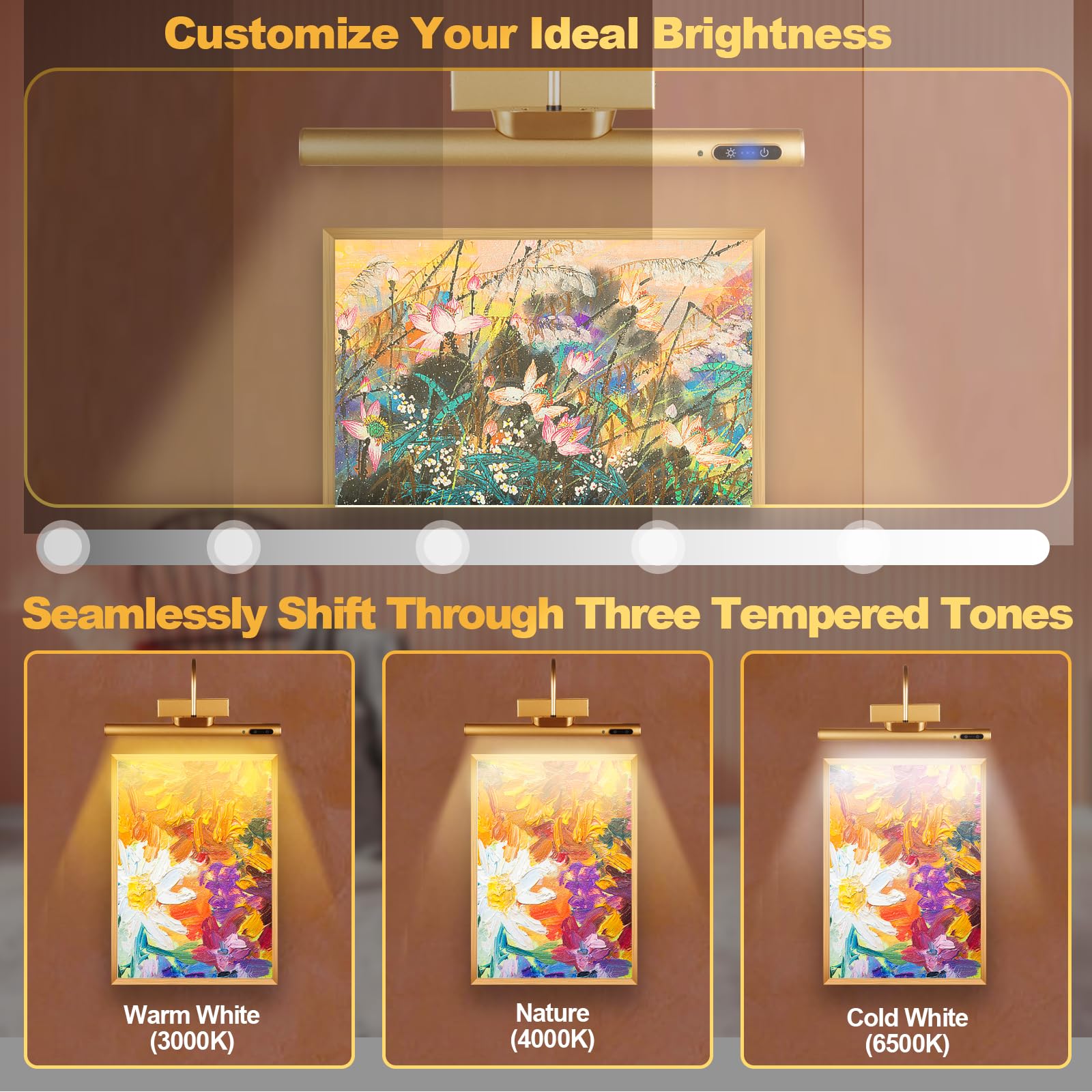 LYTARA installed over painting showing enhanced color and detail visibility
