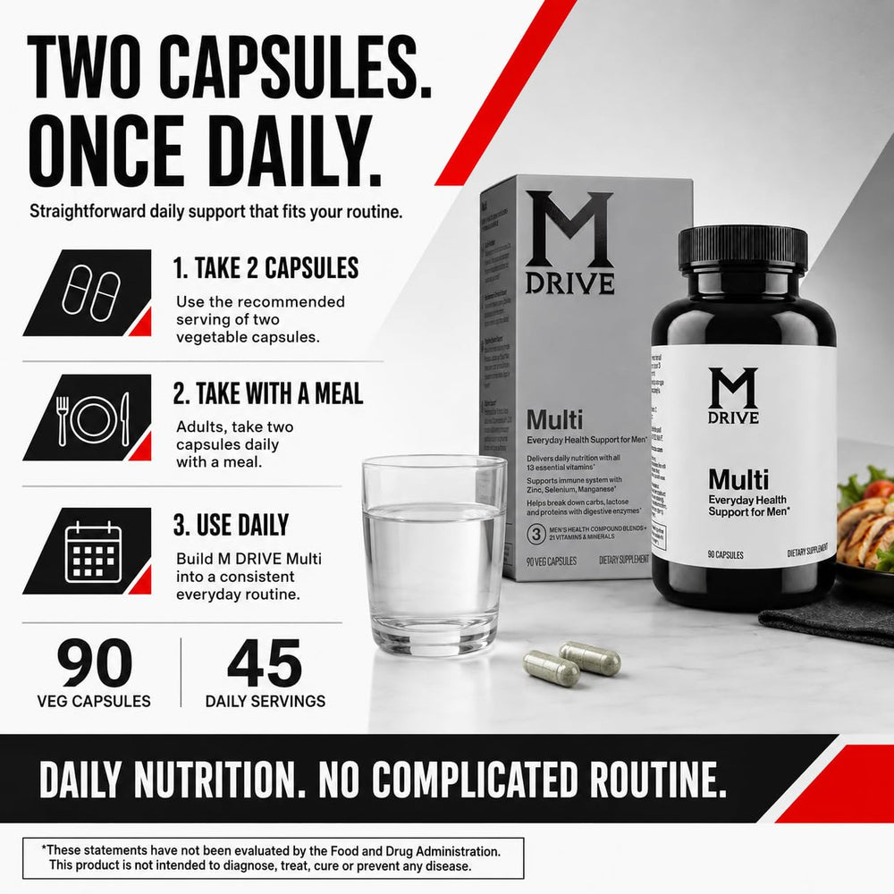 M Drive beside common objects for scale showing 90-count convenience