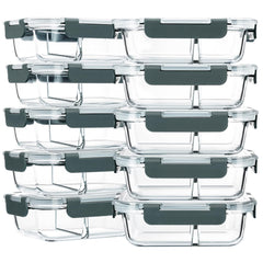 M MCIRCO front view of ten containers showing set and lids, organized storage benefit