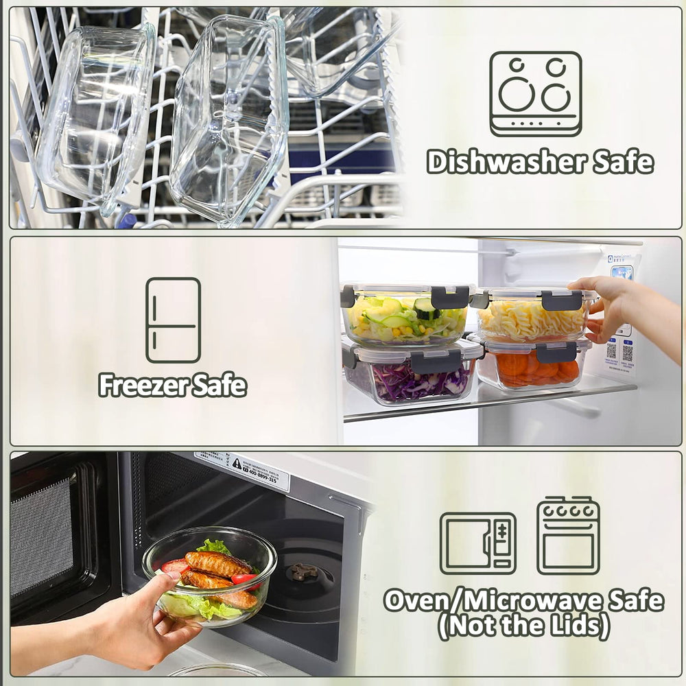 M MCIRCO meal-prep containers inside fridge showing organized leftovers and easy access benefit