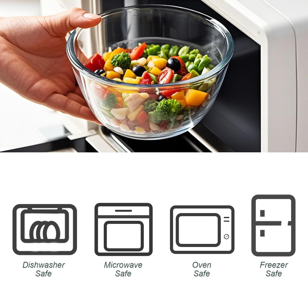 M MCIRCO bowl in microwave reheating food illustrating safe, convenient reheating