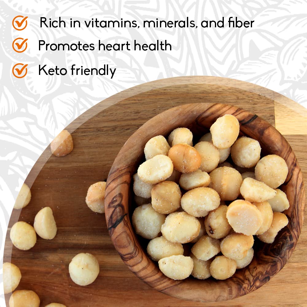 MacFarms macadamia nuts in a bowl ready to eat for convenient snacking