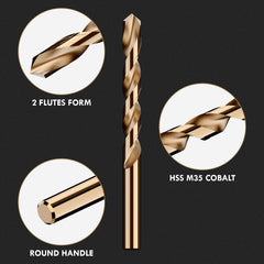 MACXCOIP close-up of 135° split-point tip for improved centering and faster starts