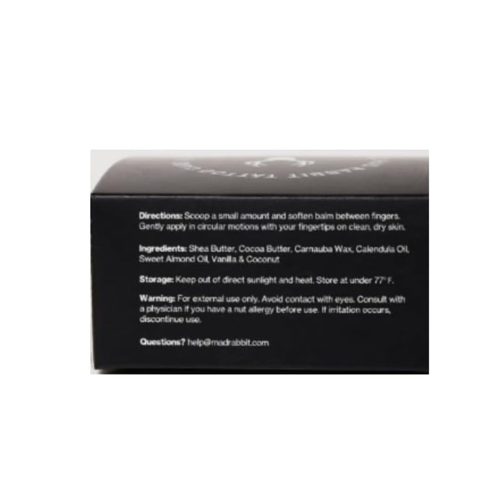 Mad Rabbit jar packed in a travel bag for on-the-go protection and maintenance