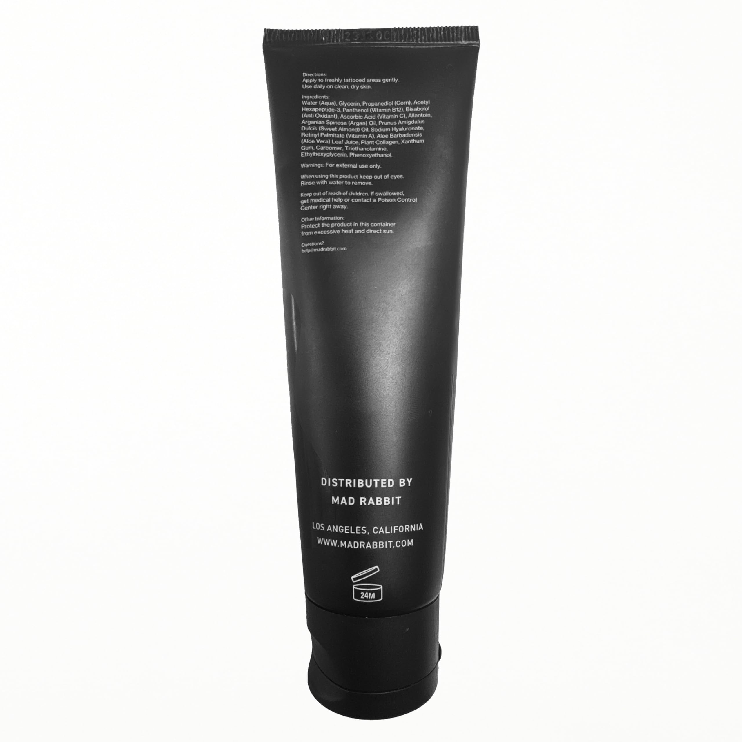 Mad Rabbit gel paired with Tattoo Balm Stick for targeted moisture on dry peeling areas