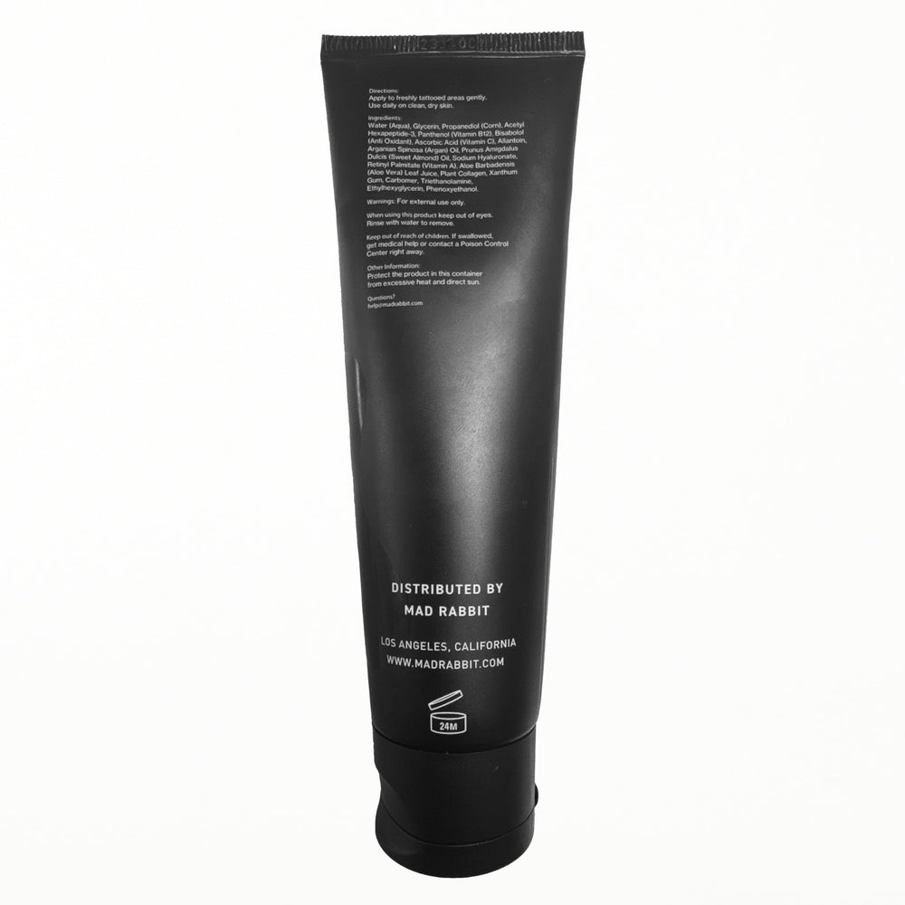 Mad Rabbit gel paired with Tattoo Balm Stick for targeted moisture on dry peeling areas