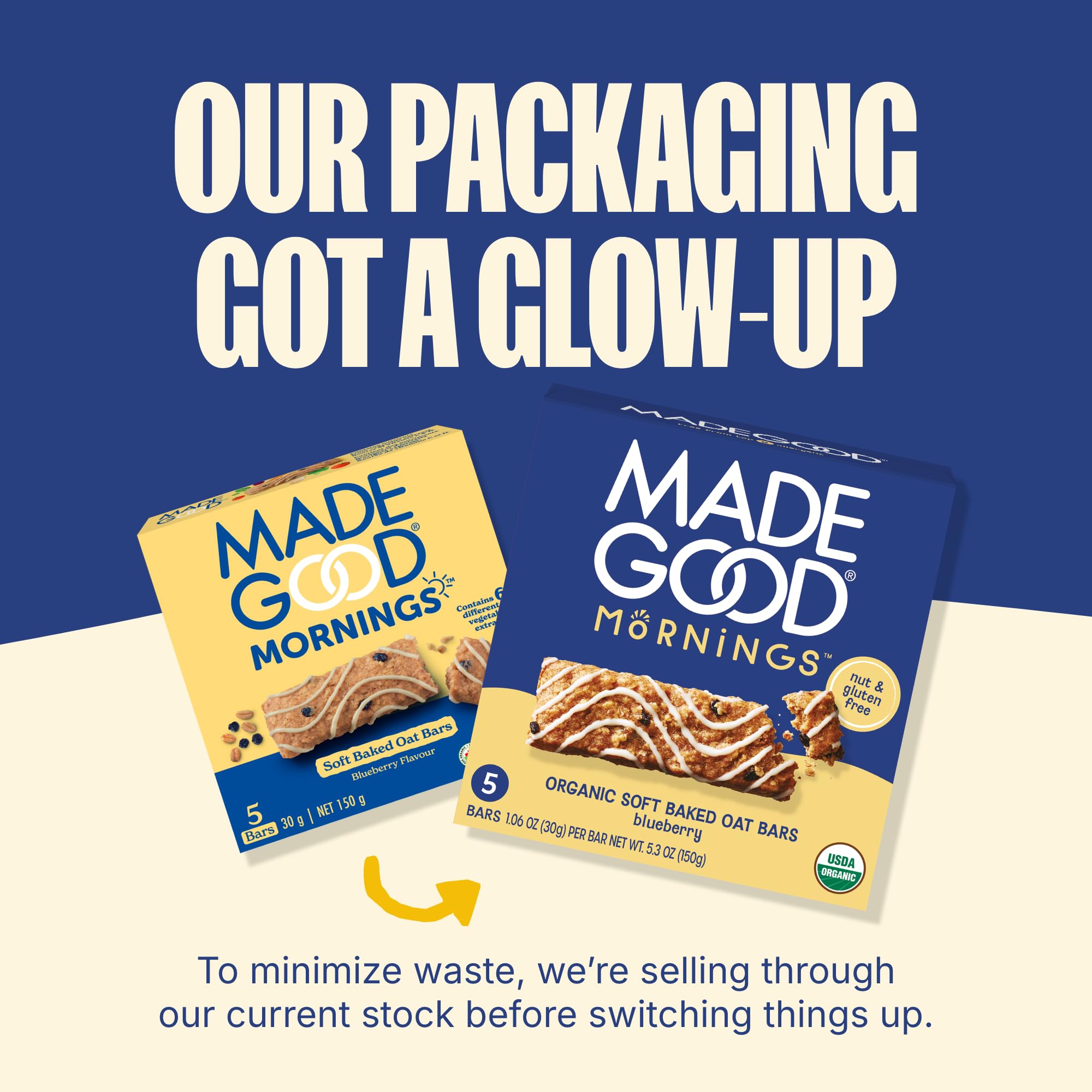 MadeGood stacked boxes of 30 bars illustrating bulk storage convenience