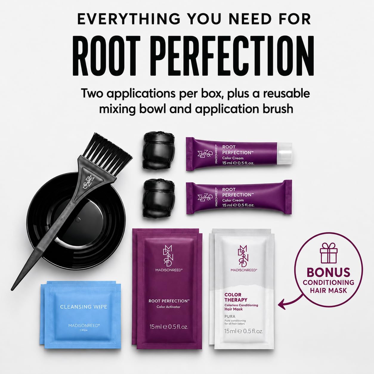 Madison Reed precision brush and bowl close-up for accurate root placement