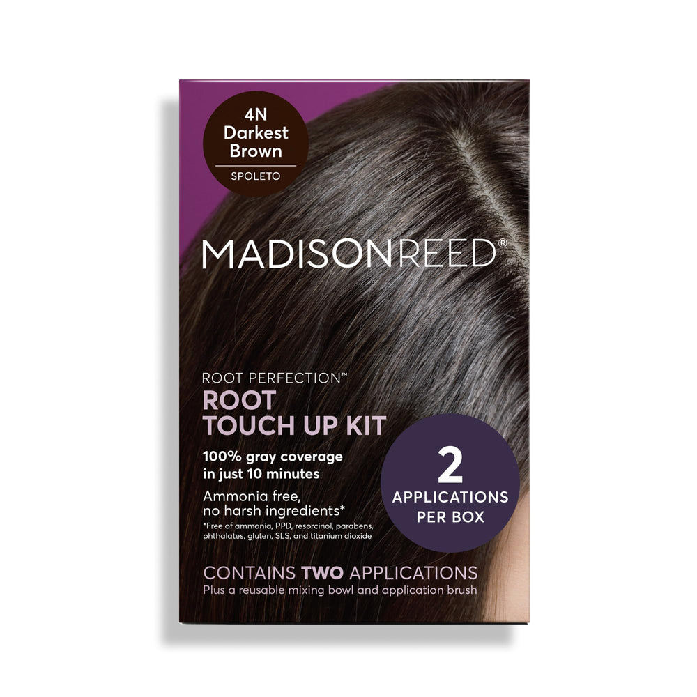 Madison Reed front packaging showing kit benefits and two applications