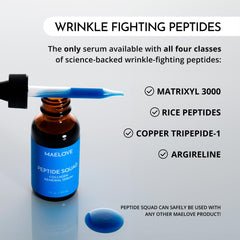 MAELOVE applying serum to back of hand demonstrating hydration benefit