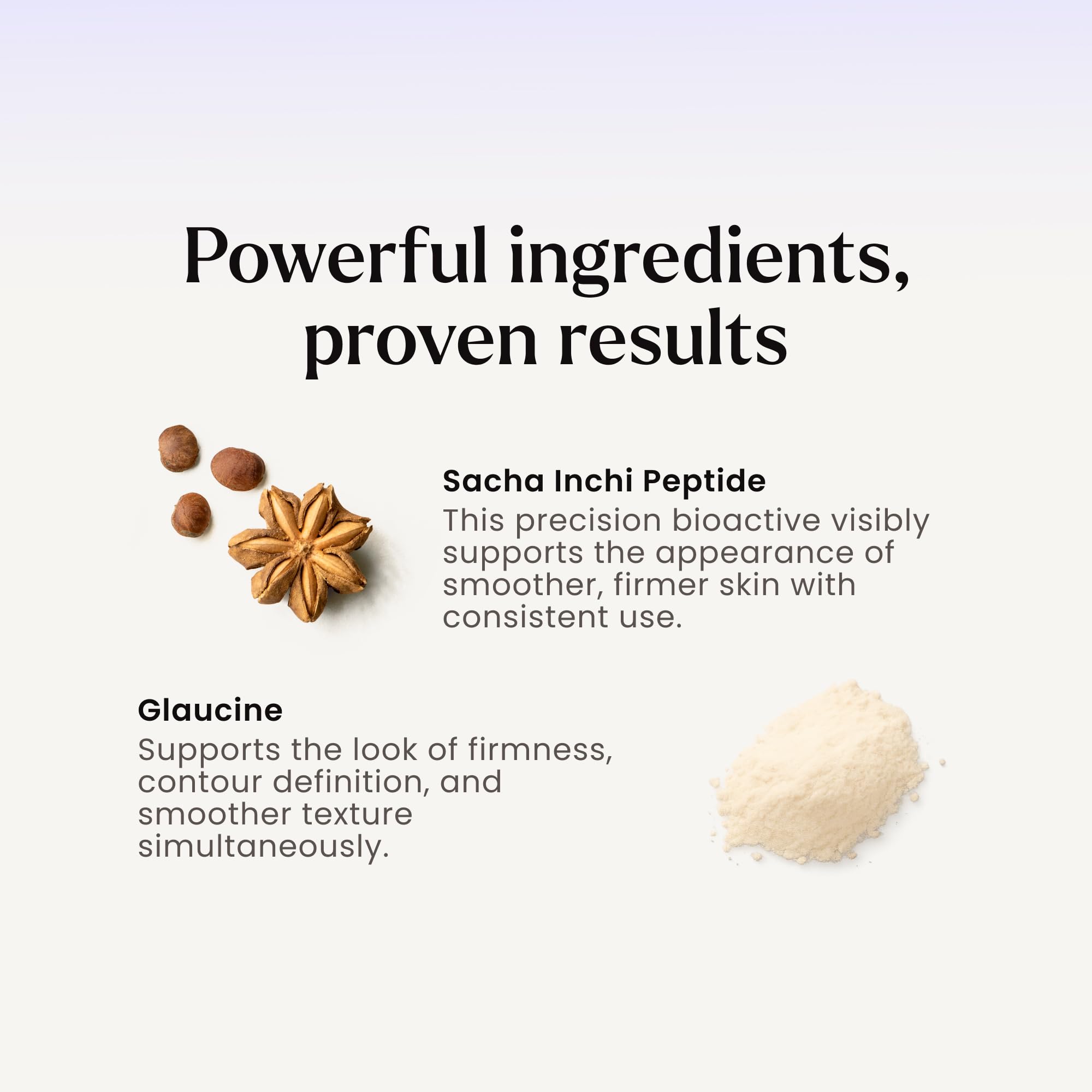 MAËLYS ingredient visual of Glaucine emphasizing targeted contouring support