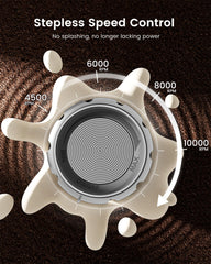 Maestri House LunaFro Max whisk closeup showing stainless-style tines for dense, creamy foam