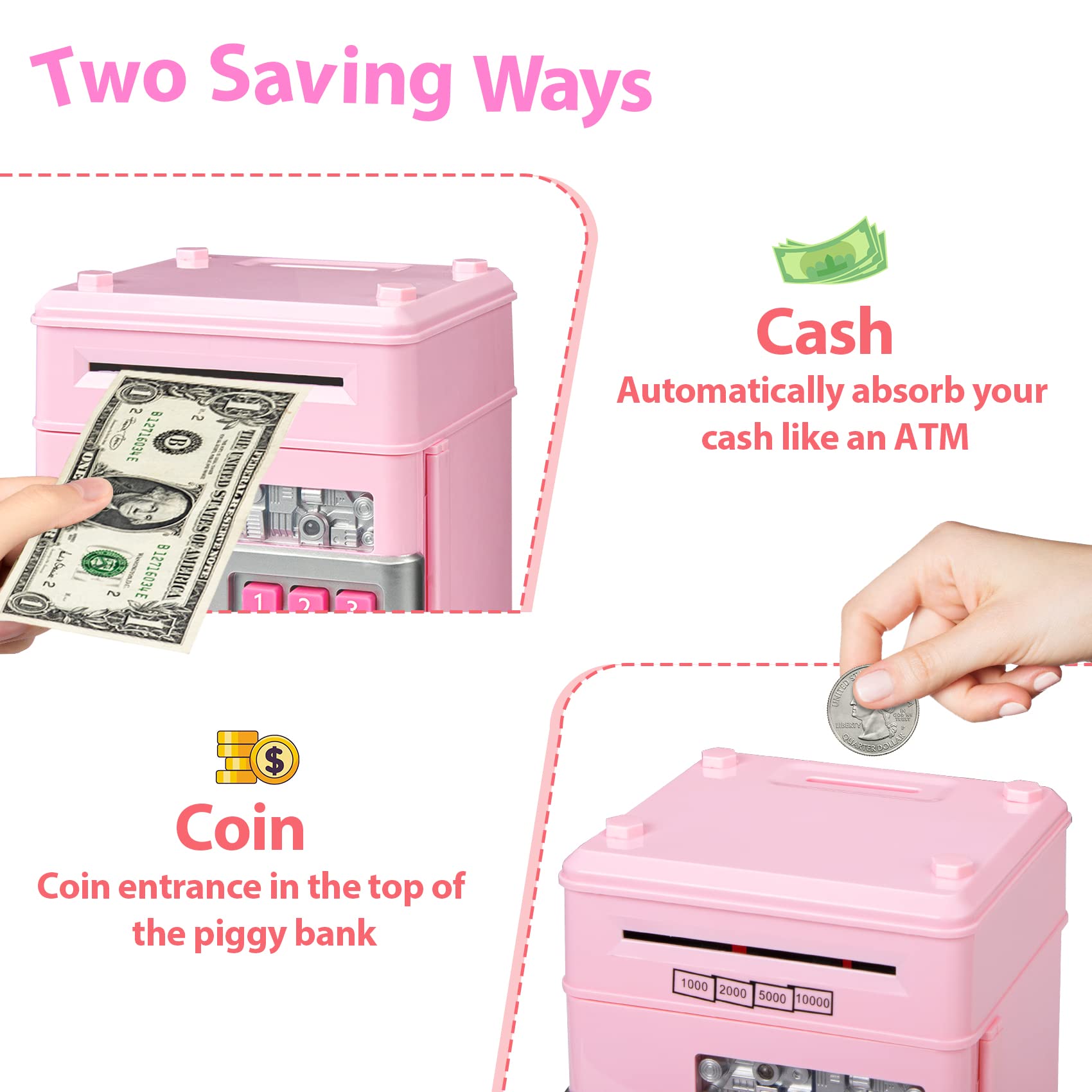 MAGIBX open coin compartment and interior space, stores coins and small treasures
