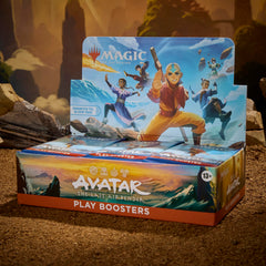 Magic: The Gathering Play Booster pack close-up with Avatar-themed design, eye-catching detail