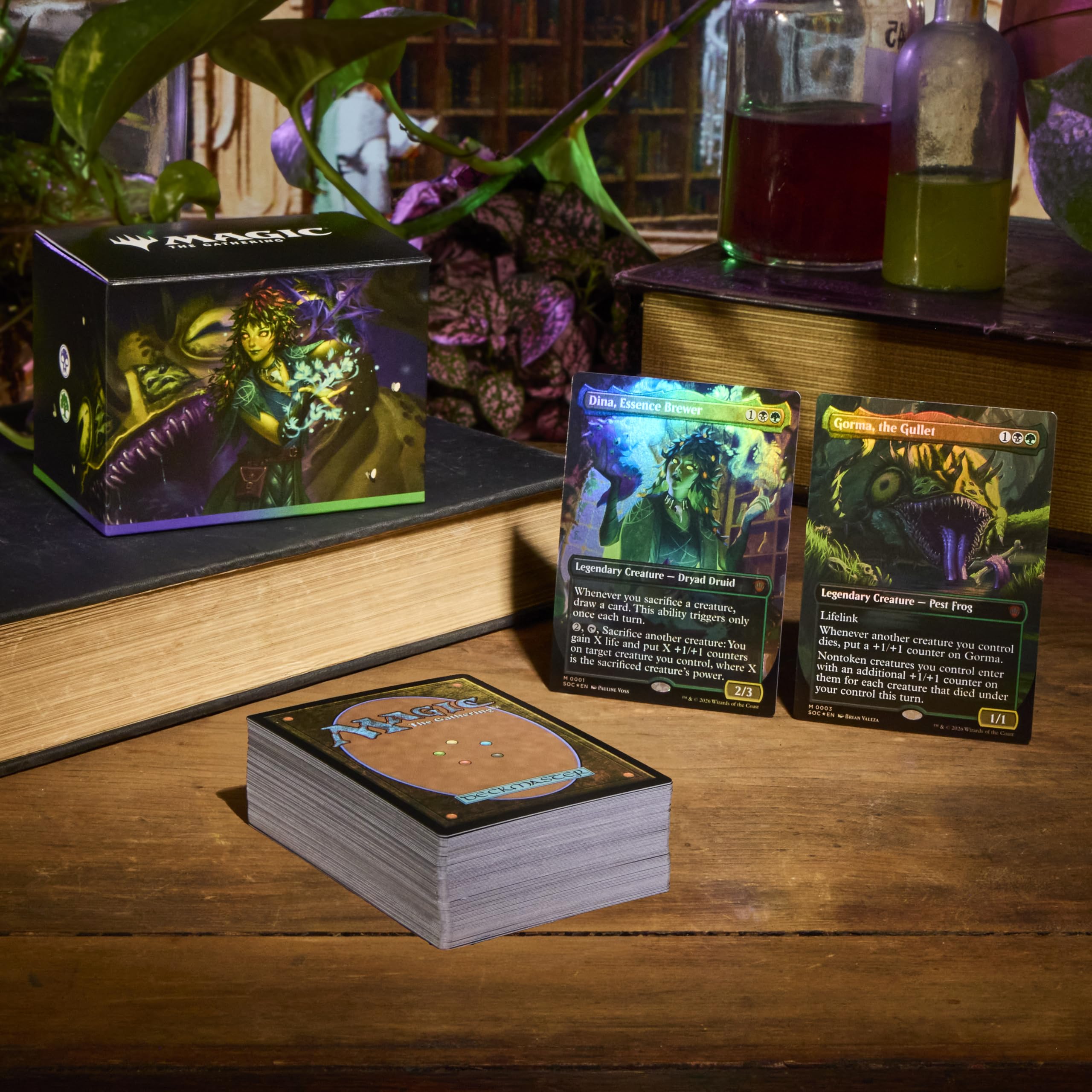 Magic: The Gathering deck box with 100 sleeved cards inside for secure transport and storage