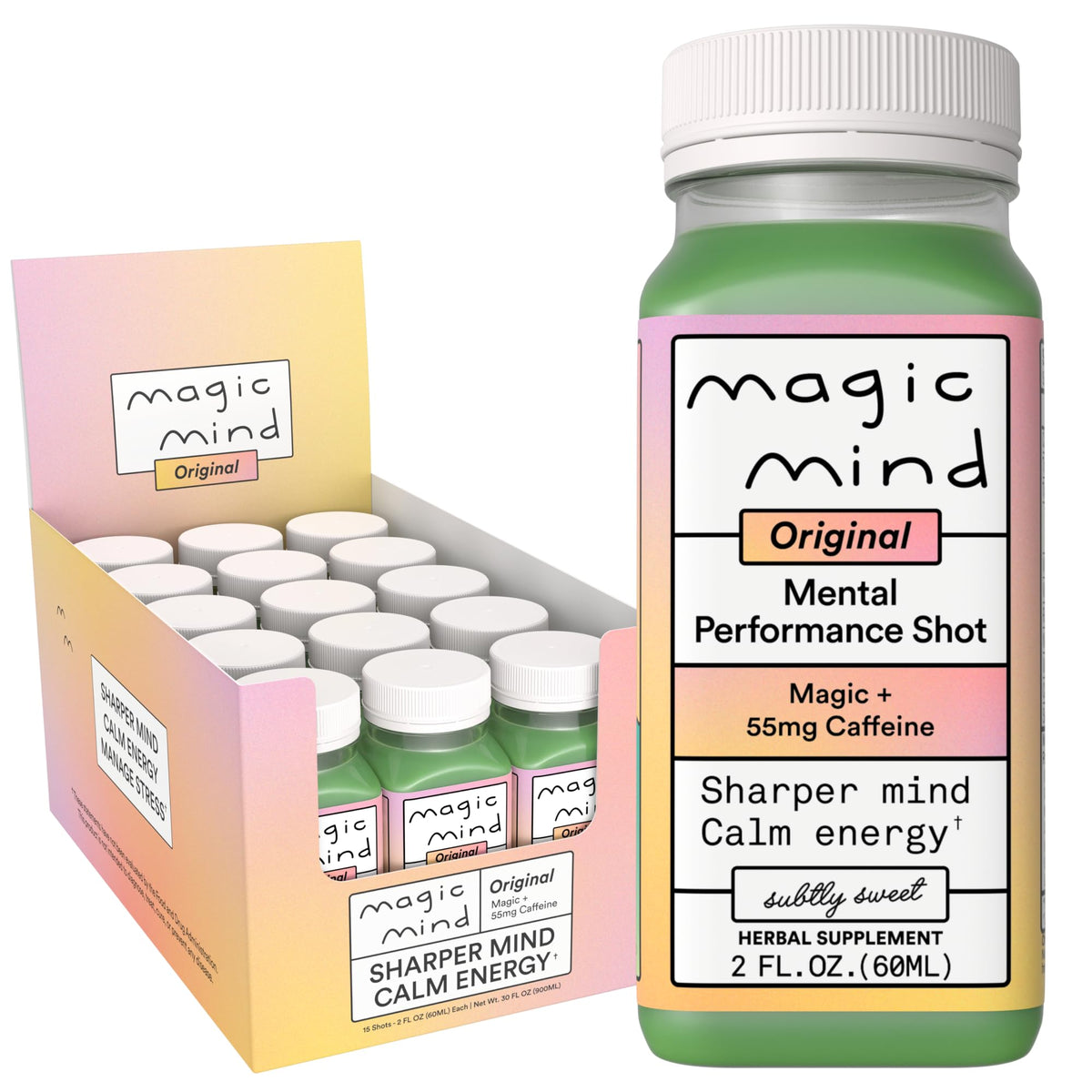 Magic Mind front packaging showing product and benefit of focused energy