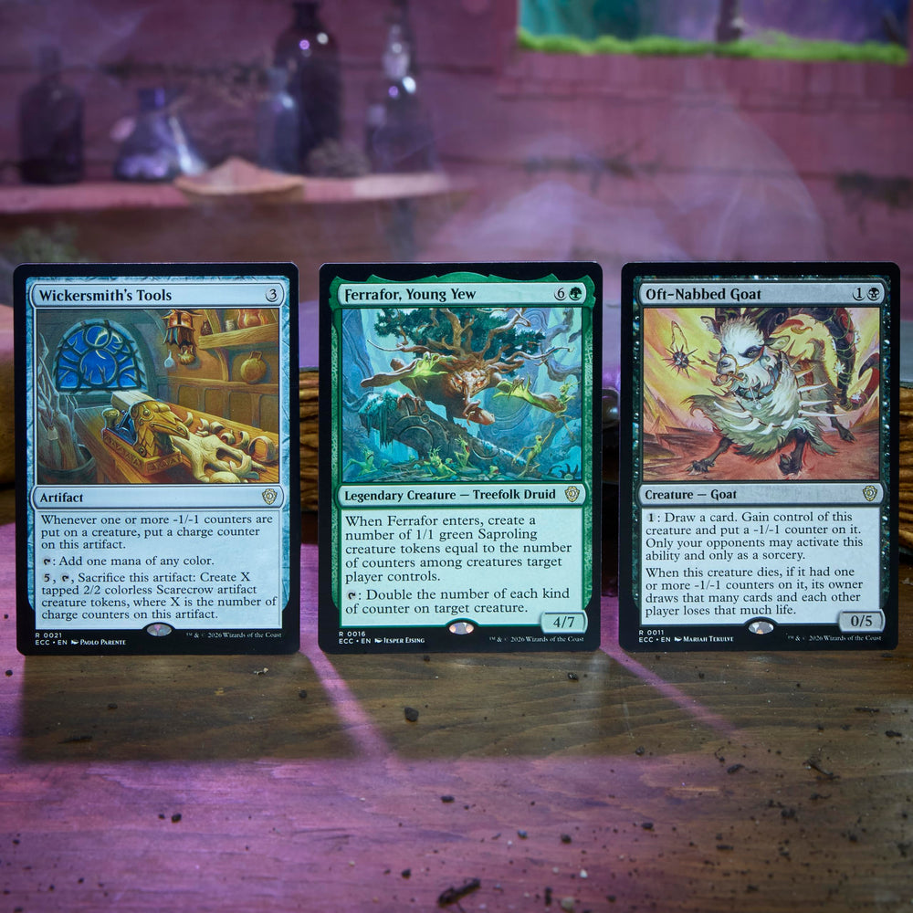 Magic: The Gathering deck in play on table showing multiplayer engagement