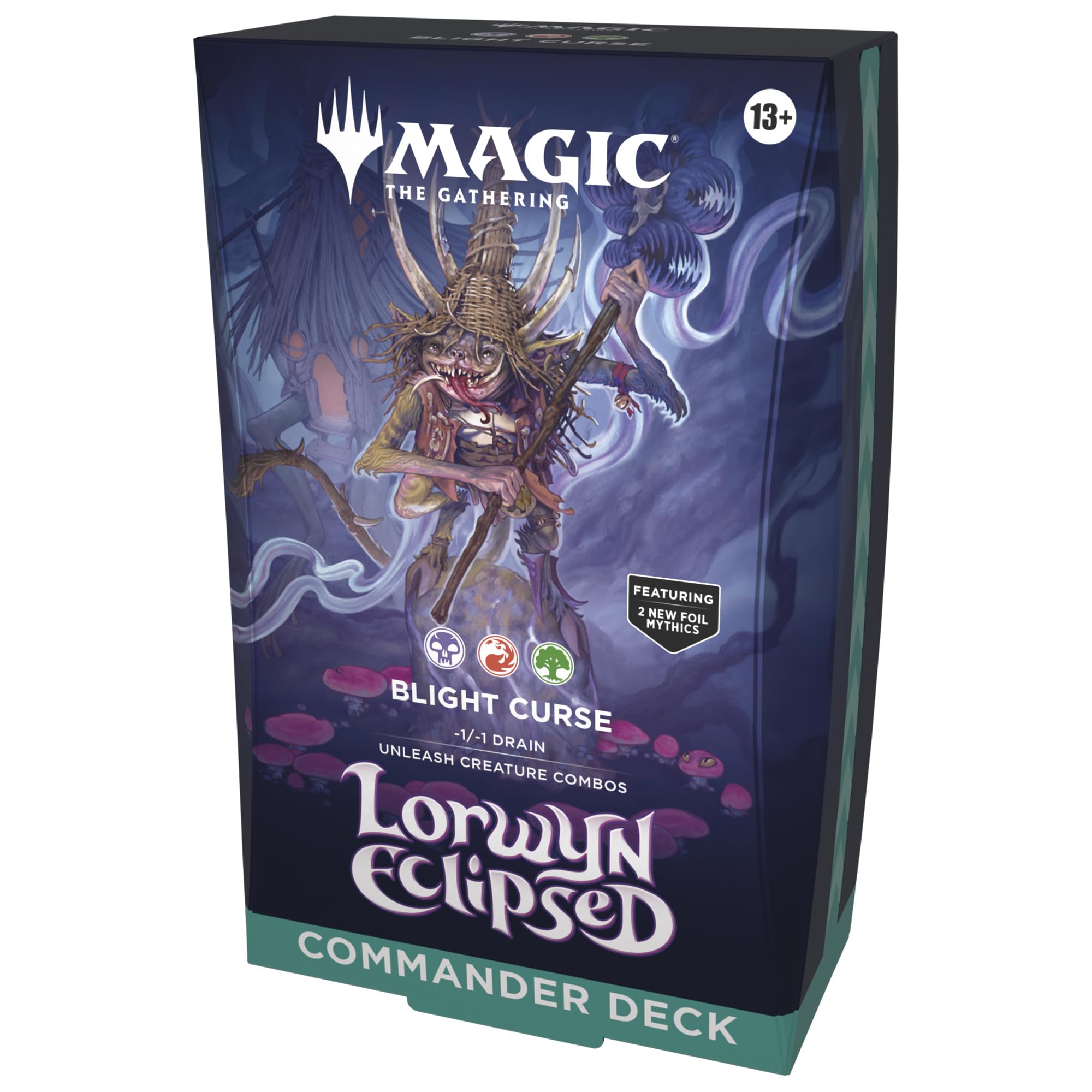 Magic: The Gathering front box showing Blight Curse artwork and quick-play appeal