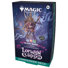 Magic: The Gathering front box showing Blight Curse artwork and quick-play appeal