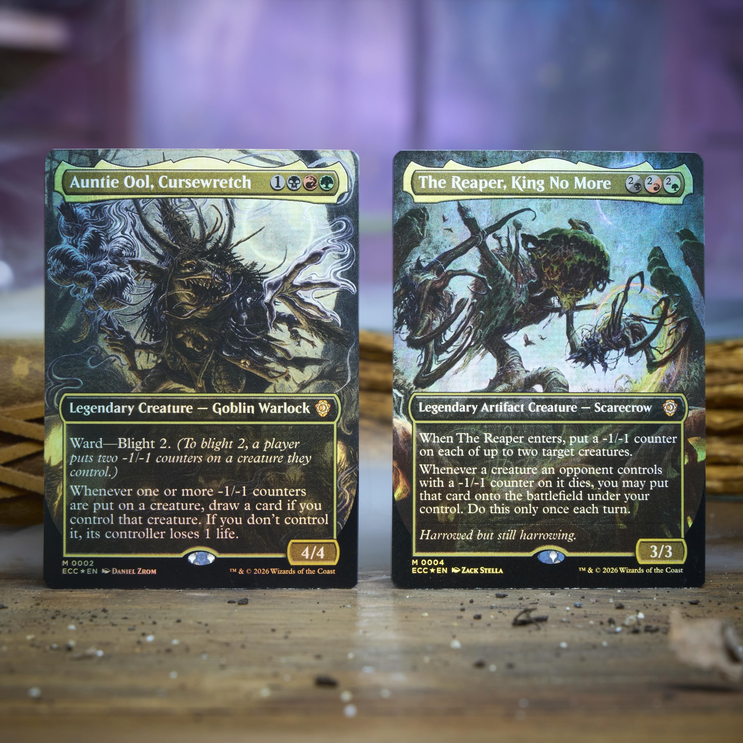 Magic: The Gathering tokens and strategy insert laid out for fast setup benefit
