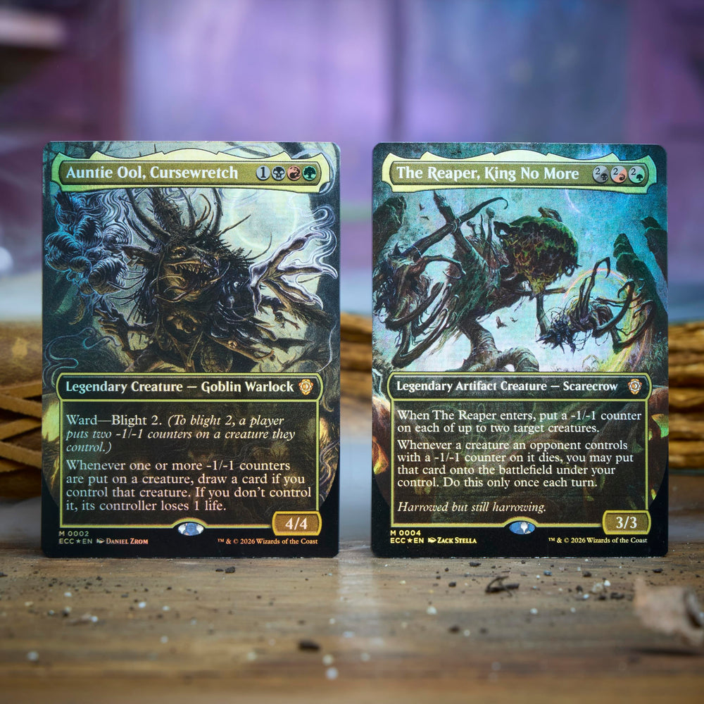 Magic: The Gathering tokens and strategy insert laid out for fast setup benefit