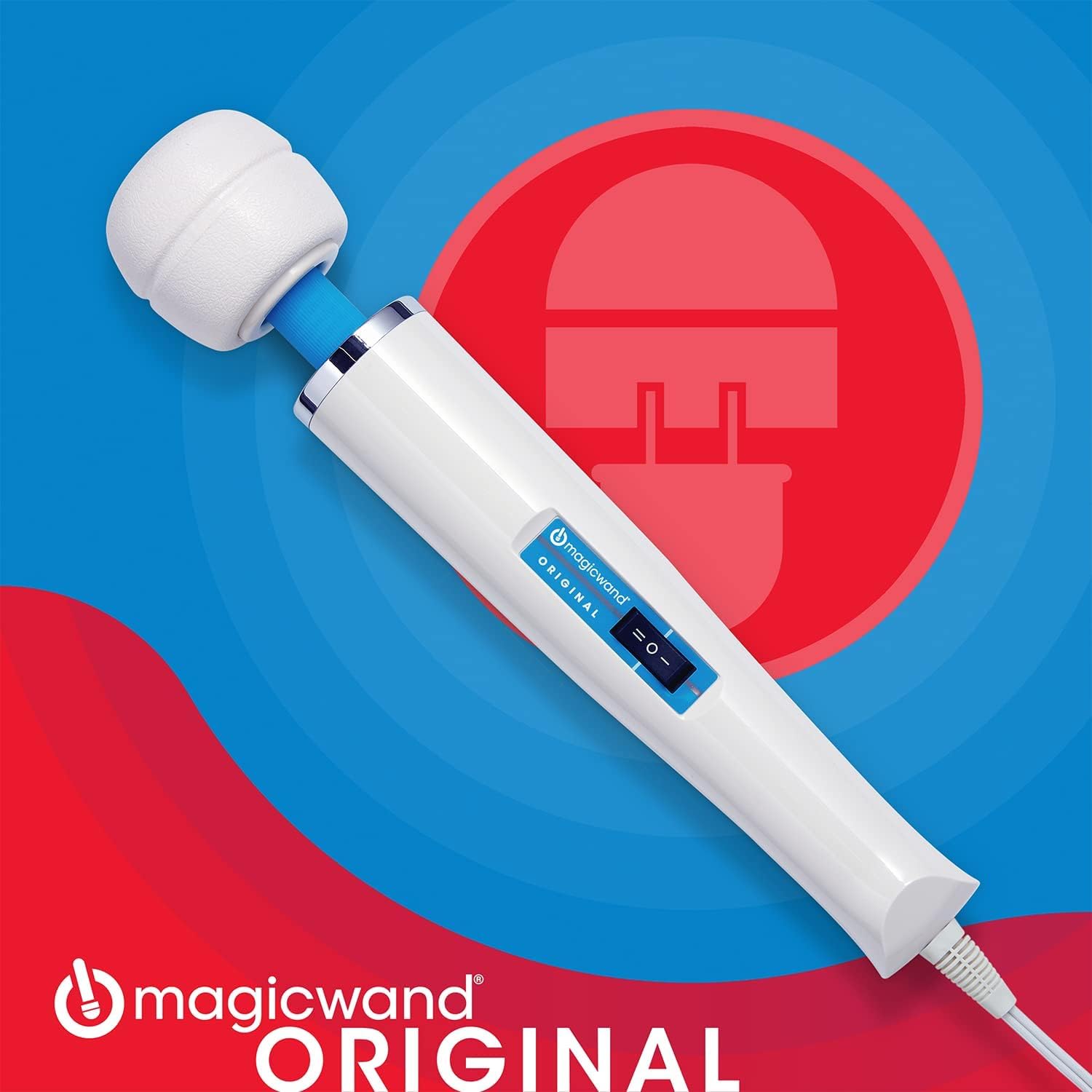 Magic Wand side profile with 6-foot cord visible, showcasing reach and flexibility