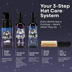 MAGICAL CAP SOLUTIONS deodorizer spray in hand refreshing hat interior quickly