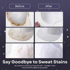 MAGICAL CAP SOLUTIONS soft-bristle brush detail protecting fabric and stitching