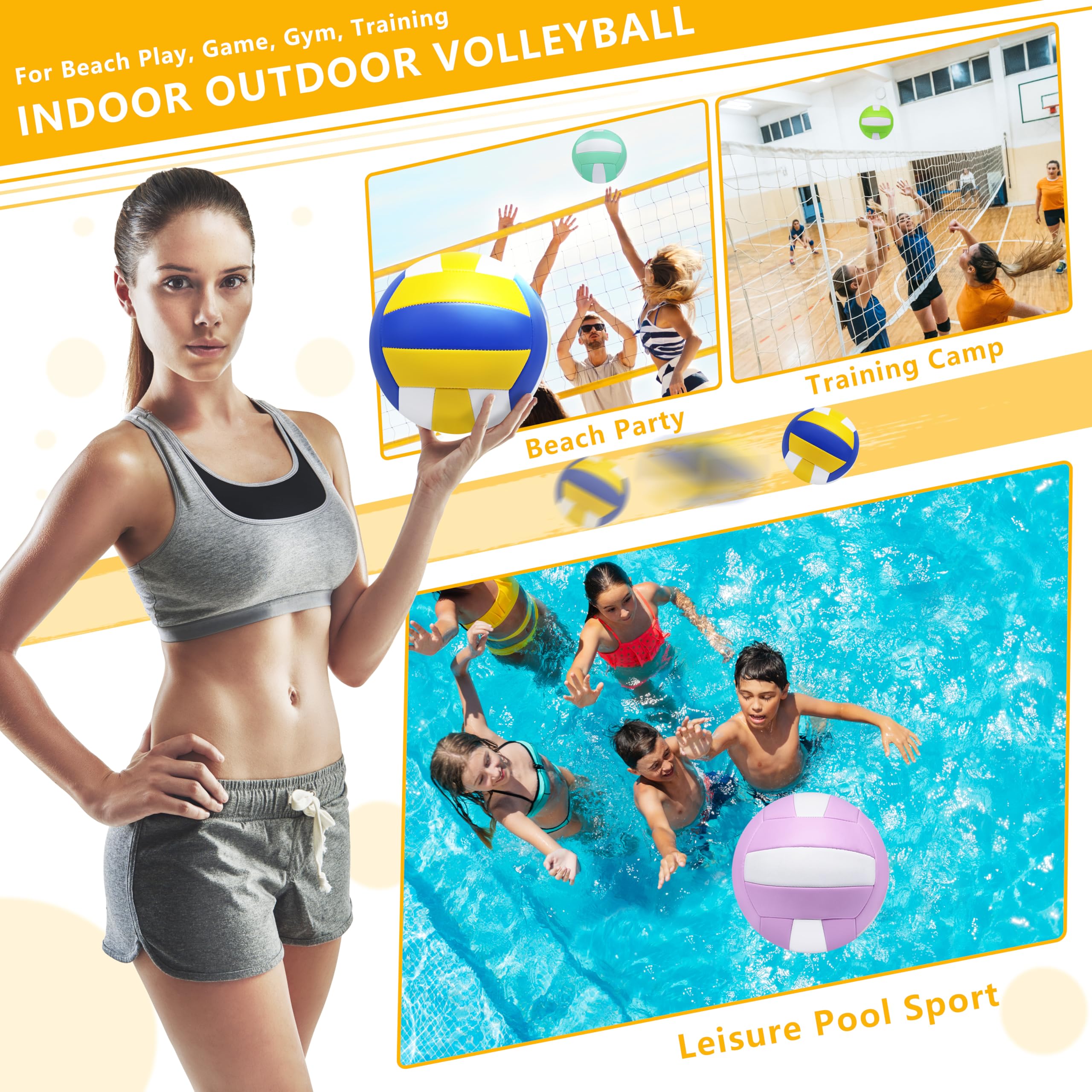 Magicorange volleyball being served in a gym highlighting consistent indoor performance